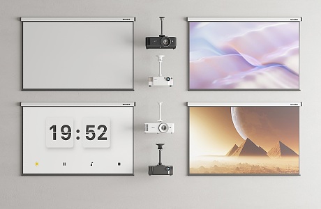 Projector screen 3d model