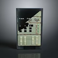 Industrial Electronic Control Panel Equipment With Buttons Indicators And Grid Slots