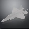3D Model of Cosmic Aerospace Fighter with Detailed Space Design Features