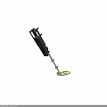 Handheld Black Mechanical Equipment With Yellow Grip And Metal Rod Structure