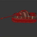 Detailed Military Tank 3D Model Featuring Camouflage Paint Long Barrel And Tracks
