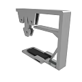 Industrial Mechanical Metal Bracket Design With Fixed Base And Components