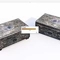 Two Silver Jewelry Boxes With Intricate Carvings And Circular Medallions