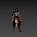 Warrior Ancient Warrior Greek European Male Man Character Model 3d model