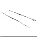 Tactical Silver Bladed Weapons With Black Handles And Double Edged Design