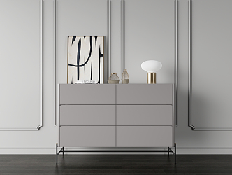 Modern Side Cabinet 3d model