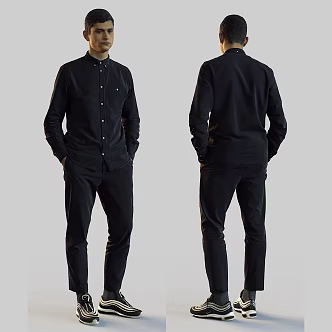 male casual figure 3d model