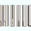 Modern Columns With White And Copper Design Sleek Metal Accents And Decorative Details