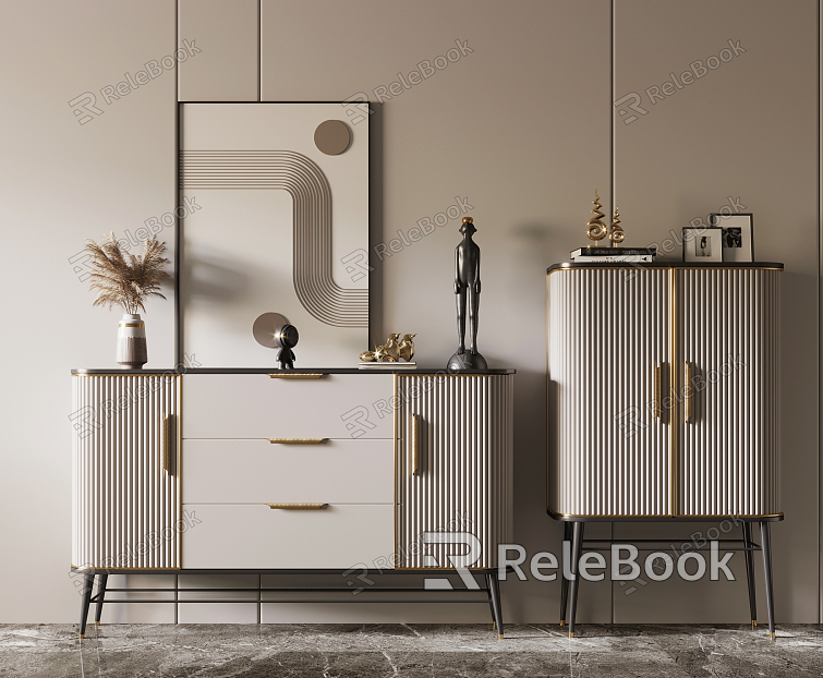 Light Luxury Sideboard Decorative Cabinet model