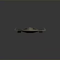 Futuristic Scifi Hovercraft With Sleek Metallic Design And Blue Illumination