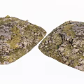 Natural Stone And Wood Textured Surfaces With Mossy Rustic Finish
