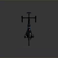 Sleek Modern Road Bicycle With Carbon Fiber Frame Black Blue Aerodynamic Wheels
