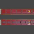 Two Large Red Container Ships With Stacked Containers On Deck 3d model