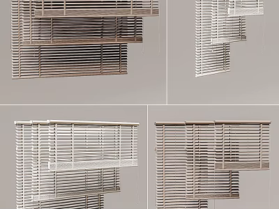 Modern Venetian Blinds in Different Colors and Styles for Home Window Decoration 3d model