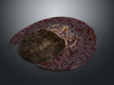 Burgundy Round Textured Household Mat With Woven Stripe Pattern And Non Slip Surface 3d model