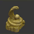 snake cobra venomous snake python reptile cold-blooded animal reptile 3d model