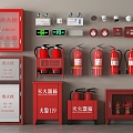 Fire Extinguisher Fire Hydrant Fire Station Exit Alarm Alarm Fire Lighting 3d model