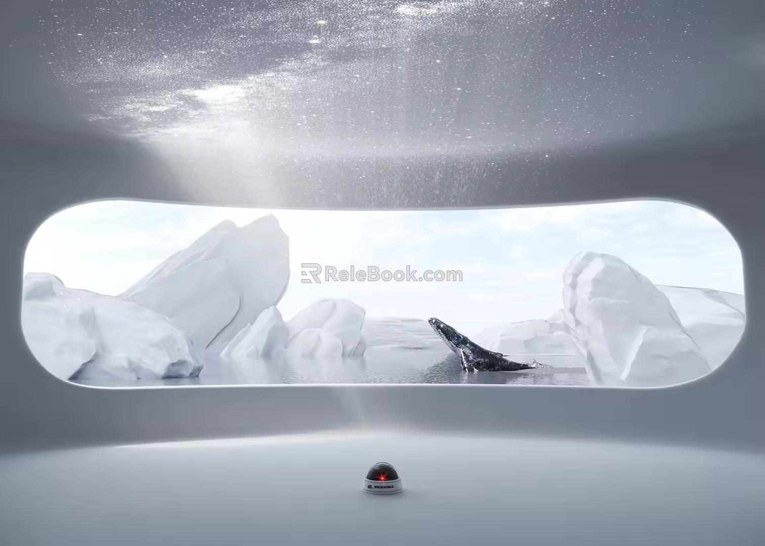 Star light projection lamp projector net red light atmosphere lamp decorative lamp iceberg glacier whale ocean 3d model