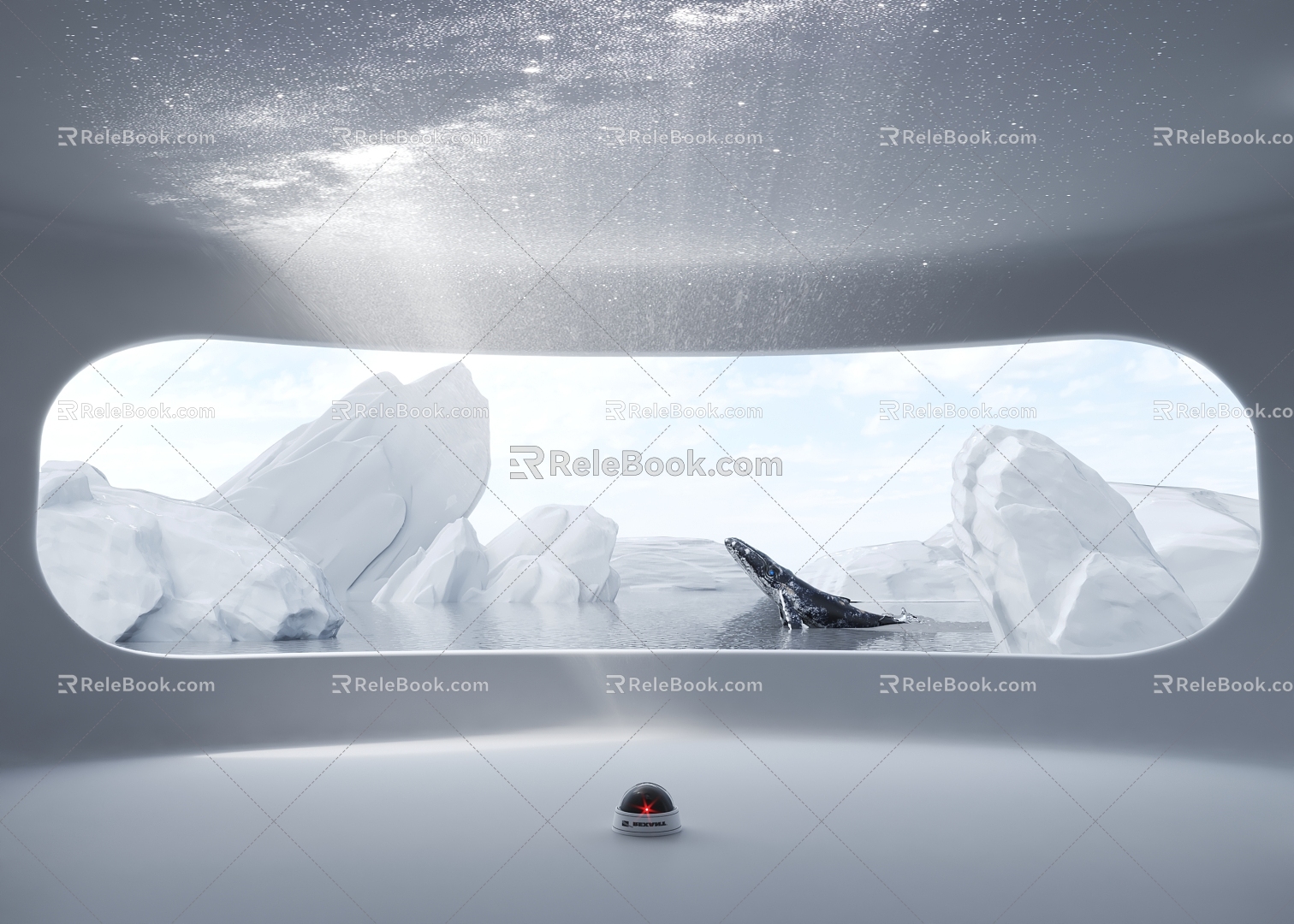 Star light projection lamp projector net red light atmosphere lamp decorative lamp iceberg glacier whale ocean 3d model