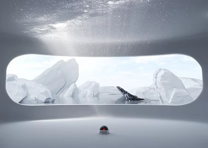 Star light projection lamp projector net red light atmosphere lamp decorative lamp iceberg glacier whale ocean 3d model