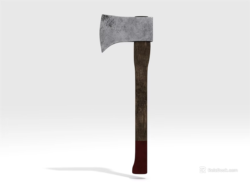 Vintage Handcrafted Axe With Rustic Wooden Handle And Metal Head 3d model 