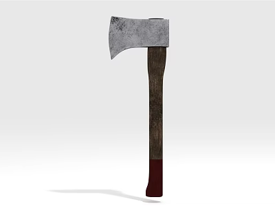 Vintage Handcrafted Axe With Rustic Wooden Handle And Metal Head 3d model
