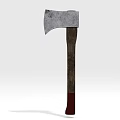 Vintage Handcrafted Axe With Rustic Wooden Handle And Metal Head