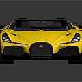 Yellow Convertible Sports Car With Black Accents And Modern Design Wheels