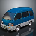 Modern bus minibus minivan driverless bus 3d model