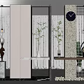Modern partition porch partition 3d model