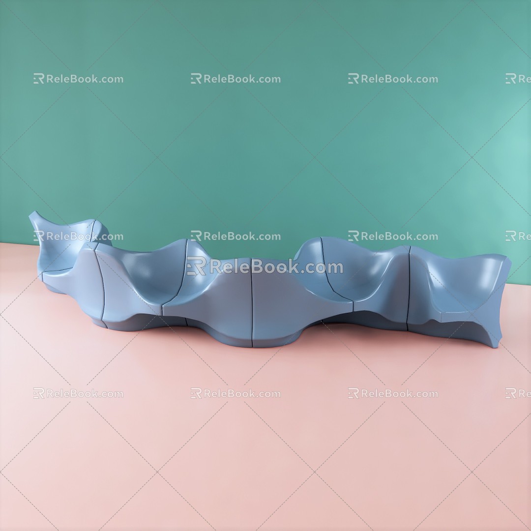 Modern shaped bench model