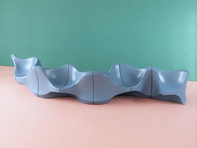 Modern shaped bench model