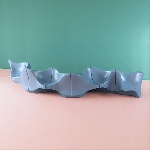 Modern shaped bench 3d model