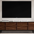 Log wind TV cabinet 3d model