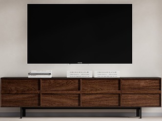 Log wind TV cabinet 3d model