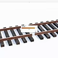 Railroad Tracks With Wooden Sleepers And Metal Rails For Railway Infrastructure