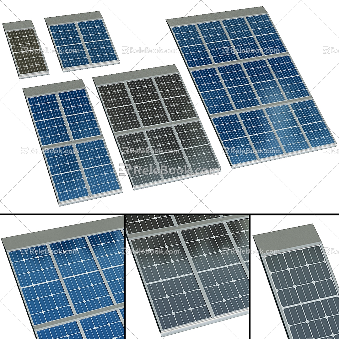 Solar panels 3d model