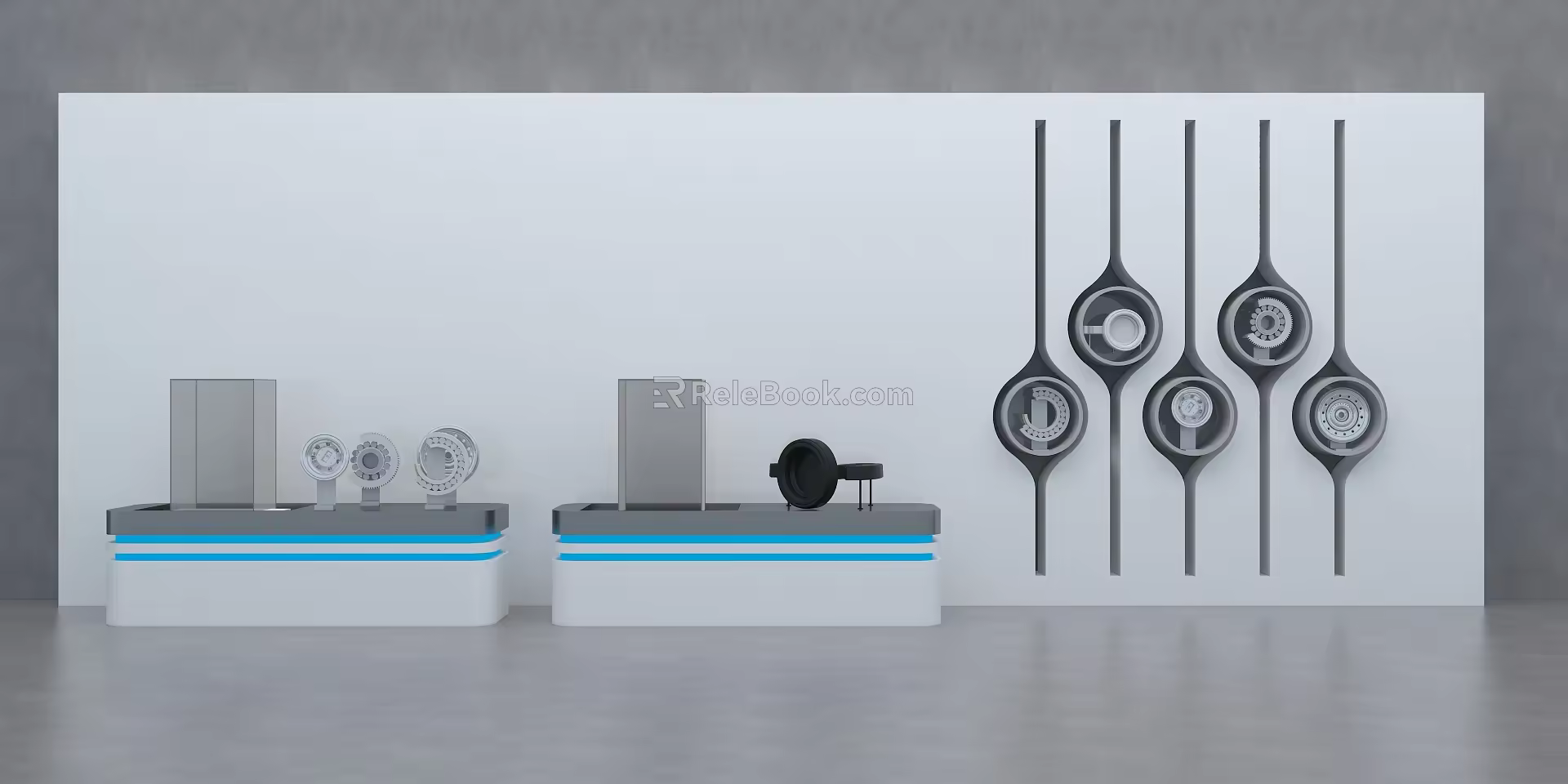 Auto Parts Booth Display 3d model