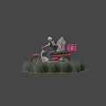 Ladies Motorcycle 3d model