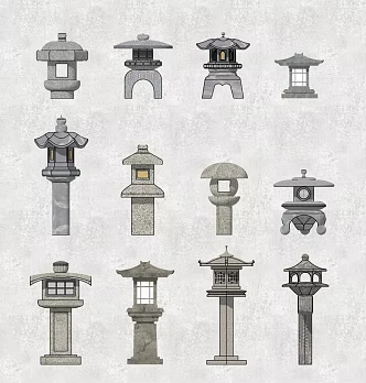 Chinese Landscape Lights Outdoor Landscape Lights Garden Lights Lawn Lights 3d model
