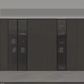 Modern Wooden Display Cabinet With Glass Doors And LED Lighting In Living Room Interior