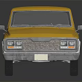 Vintage Yellow and White Pickup Truck with Open Bed and Retro Design