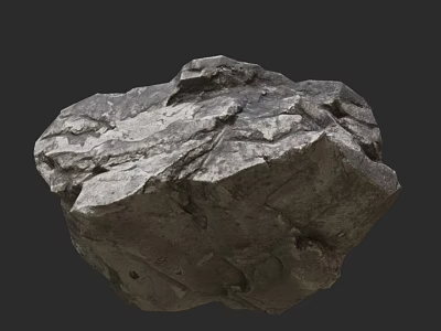 Natural Rock Formation With Rough Textured Surface In Outdoor Geological Setting 3d model