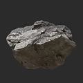 Natural Rock Formation With Rough Textured Surface In Outdoor Geological Setting