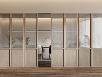 Modern wooden doors. 3d model