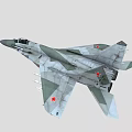 Military Fighter Jet With Camouflage Paint Twin Engine Cockpit Missiles And Russian Red Star Insignia