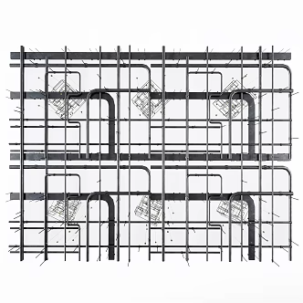 Industrial LOFT Ventilation Pipe Trunking 3d model