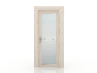 Jianou solid wood door interior door 3d model