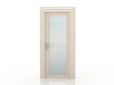 Jianou solid wood door interior door 3d model