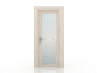 Jianou solid wood door interior door 3d model